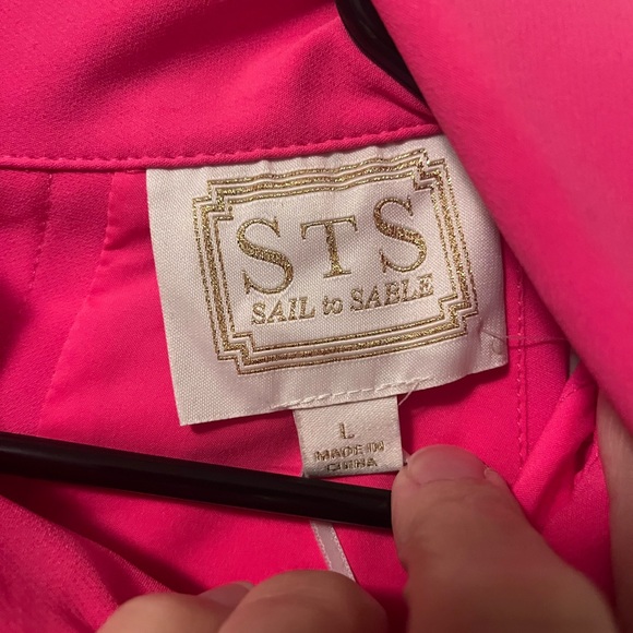 NWT Sail To Sable STS Barbie Pink Retro Button Back Cowl Neck Midi Dress Size L - Picture 8 of 8